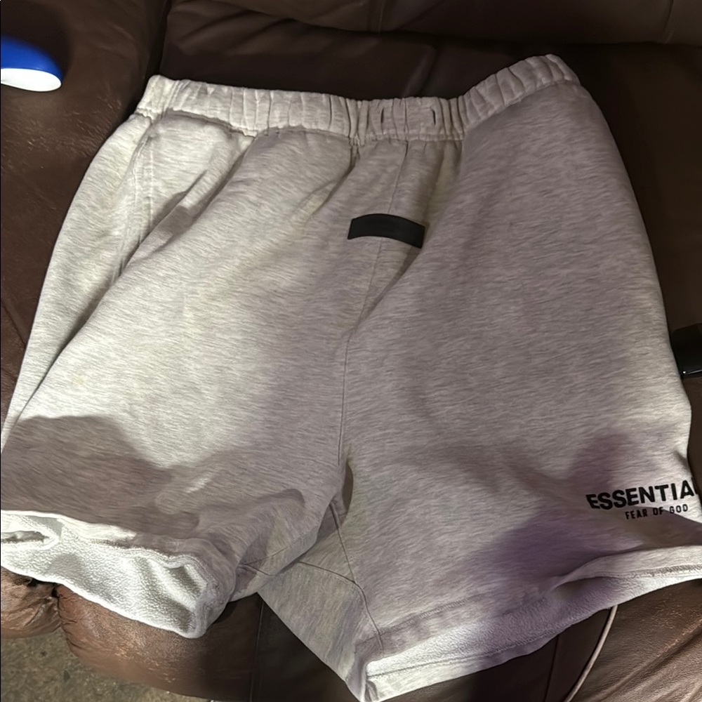 Essentials fear of god Gray Athletic Shorts with Elastic Waistband
